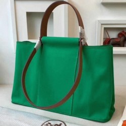 Bamboo Canvas Hermes Cabag Elan Everyday Handbag UK