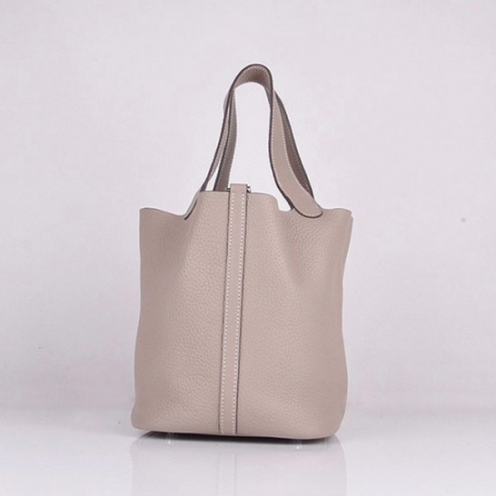 Replica Grey Hermes Picotin Lock Handbag Uk - 6566 - Buddha Luxury