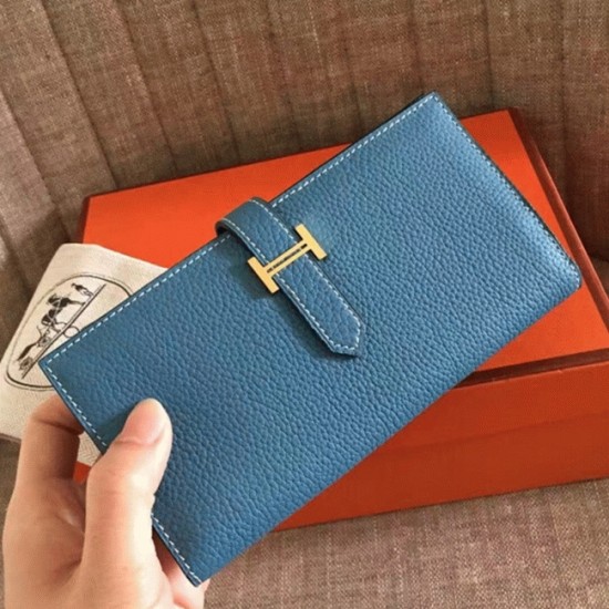 Replica Hermes 6527 dlz1757525005813 Buddha Luxury Replica Blue Jean Clemence Hermes Bearn Wallet Uk - 6527 - Buddha Luxury