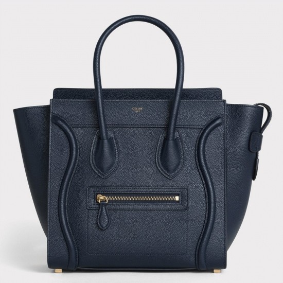 Replica Celine 8010 dlz1757525433222 Buddha Luxury Replica Celine Micro Luggage Tote Bag In Navy Blue Uk - 8010 - Buddha Luxury