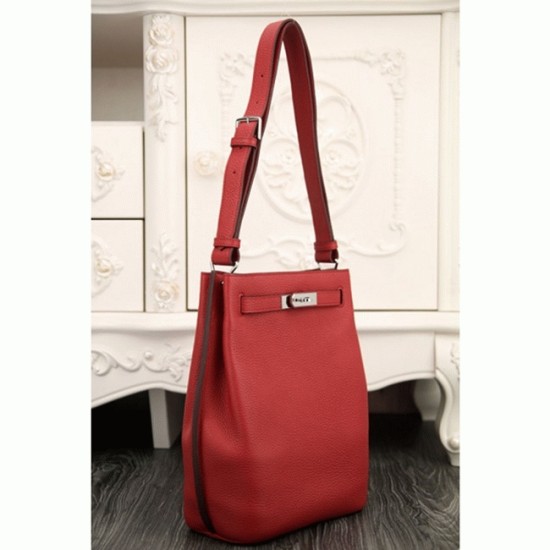 Replica Red Leatherhermes So Kelly 22Cm Bold Color Purse Uk - 6114 - Buddha Luxury