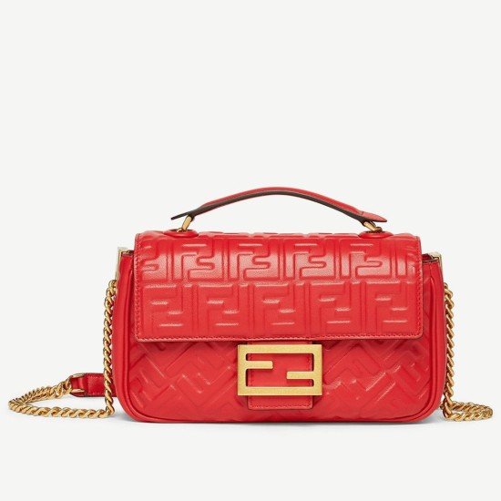 Replica Fendi Baguette Chain Midi Bag In Red Uk - 6994 - Buddha Luxury