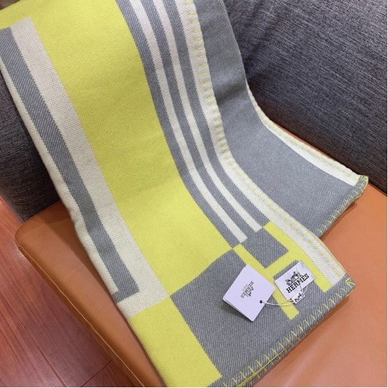 Replica Hermes 6418 dlz1757525421490 Buddha Luxury Replica Tophermes Ithaque Blanket In Tilleul Wool And Cashmere Uk - 6418 - Buddha Luxury