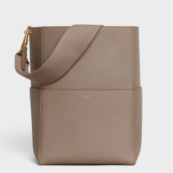 Top Qualityceline Sangle Bucket Bag In Taupe Grained Calfskin Uk