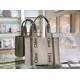 Replica Chloé 5730 dlz1757524965132 Buddha Luxury Replica chloe Medium Woody Tote Bag In Canvas With Green Leather Strips Uk - 5730 - Buddha Luxury