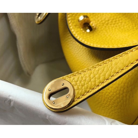 Replica Luxury Hermes Lindy Mini Handbag In Yellow Clemence Leather Uk - 6145 - Buddha Luxury