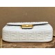 replica Top Quality Fendi Baguette Chain Midi Bag In White UK
