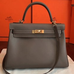 Etoupe Swiftluxury Hermes Kelly Retourne 32Cm Handbag Uk