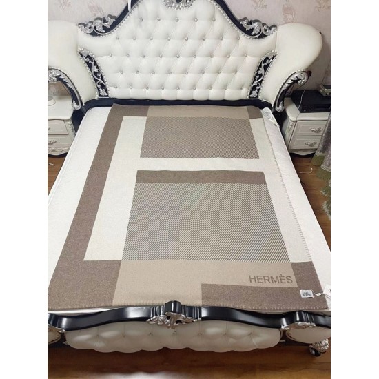 Replica Besthermes H Riviera Blanket In Beige Wool And Cashmere Uk