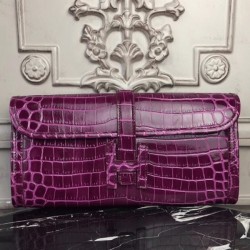 Fuchsia Crocodile Leather Knockoff Hermes Jige Elan 29 Bold Clutch Uk