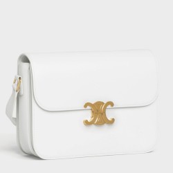 Celine Triomphe Large Bag In White Uk
