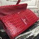 Replica Top Luxury Dark Red Crocodile Leatherhermes Jige Elan Clutch Bag Uk - 6091 - Buddha Luxury