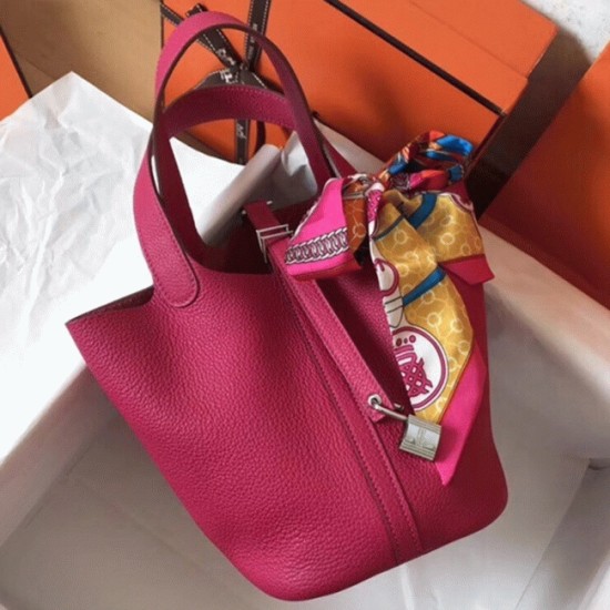 Replica Peach Hermes Picotin Lock 18Cm Handbag Uk - 6423 - Buddha Luxury