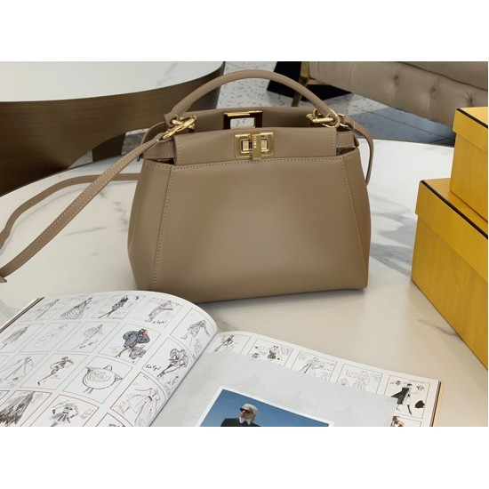 Replica Top QualityFendi Peekaboo Mini Bag In Dove Grey Nappa Leather UK replica Top QualityFendi Peekaboo Mini Bag In Dove Grey Nappa Leather UK