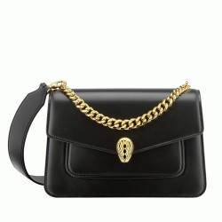 Bvlgari Serpenti Forever Medium Crossbody Bag with Chain Black UK