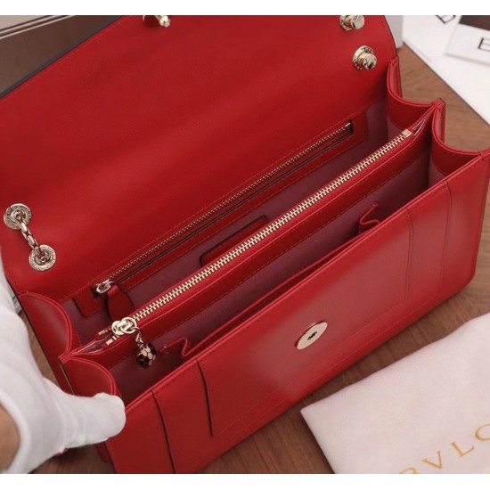 Replica Bvlgari Serpenti Forever Large Shoulder Bag Red Calfskin Uk - 4924 - Buddha Luxury