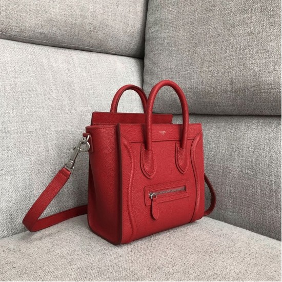 Replica Celine Nano Luggage Tote Bagin Red Uk - 8017 - Buddha Luxury