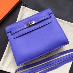 Blue Swift Leather Hermes Kelly Danse Shoulder Bag UK