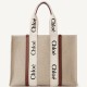 Replica Chloé 5696 dlz1757526540691 Buddha Luxury Replica chloe Medium Woody Tote Bag In Canvas With Tan Leather Strips Uk - 5696 - Buddha Luxury