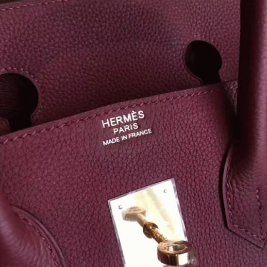 Replica Bordeaux Color Top Designer-Inspired Hermes Birkin 35Cmuk