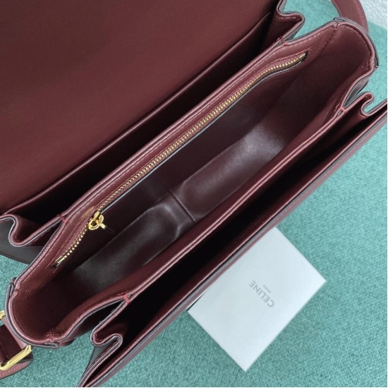 Replica Celine 4958 dlz1757527114038 Buddha Luxury Replica Celine Triomphe Medium Bag In Bordeaux Uk - 4958 - Buddha Luxury