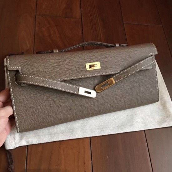 Replica Hermes 6382 dlz1757525632099 Buddha Luxury Replica Etoupe Epsom Hermes Kelly Cut Clutch Stylish Purse Uk - 6382 - Buddha Luxury