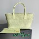 Replica Bottega Veneta Cabat Medium Bag In Lemon Intrecciato Lambskin Uk - 4698 - Buddha Luxury