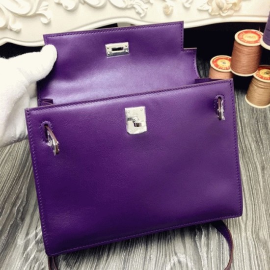 Replica Hermes 6219 dlz1757526479197 Buddha Luxury Replica Purple Swift Leather Hermes Kelly Danse Stylish Bag Uk - 6219 - Buddha Luxury