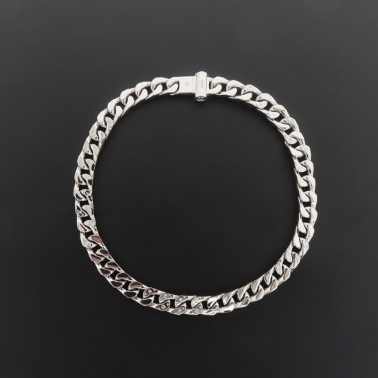 replica CHAIN LINKS NECKLACE ENGRAVED MONOGRAM SILVER UK