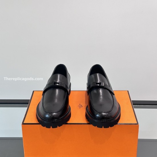 replica ICONE LOAFERS IN BLACK - H215 UK