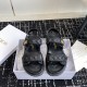 replica DI0RACT SANDALS BLACK QUILTED CANNAGE CALFSKIN - CDS17 UK