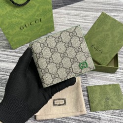 Wallet With Gg Detail Green Leather Trim Uk