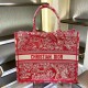 Replica Dior 13352 DFR#7499 Buddha Luxury Replica Large Book Tote Red Toile De Jouy Embroidery Uk - 13352 - Buddha Luxury