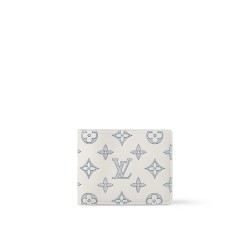 Multiple Wallet White Monogram Shadow Calfskin Leather M83380 Uk