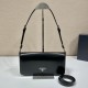 Replica Prada Women CrossBody and Shoulder Brushed Leather Femme Bag Black Uk