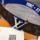 replica X NBA 3 STEPS 40MM REVERSIBLE MONOGRAM CANVAS BELT - B148 UK