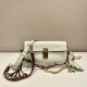 Replica Prada 14150 PFR#15107 Buddha Luxury Replica Soft Sound Small Leather Shoulder Bag With Charms In White Uk - 14150 - Buddha Luxury
