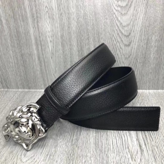 replica MEDUSA HEAD BELT WITH SILVER BUCKLE - B48 UK