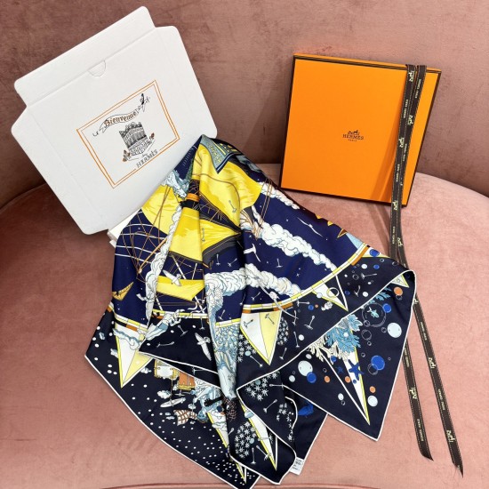 replica FLAGSHIP SILK SCARF IN MULTICOLOR BLUE UK