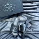 replica LOGO PLAQUE BRUSHED LEATHER SLIDES IN BLACK - PDS17 UK