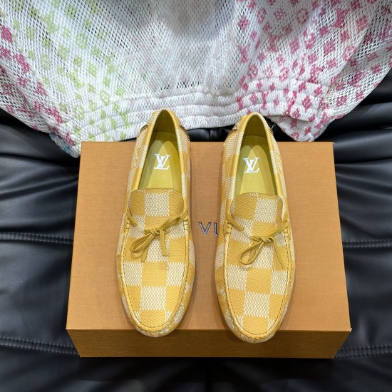 Replica L 11234 LFR#12092 Buddha Luxury Replica Lv Driver Mocassin In Yellow - Lv701 Uk - 11234 - Buddha Luxury