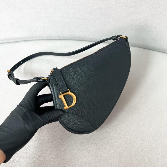 Replica Saddle Rodeo Pouch Black Goatskin Uk - 12659 - Buddha Luxury