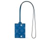 replica CARD HOLDER NECKLACE AGAVE BLUE TAIGA COWHIDE LEATHER M83154 UK