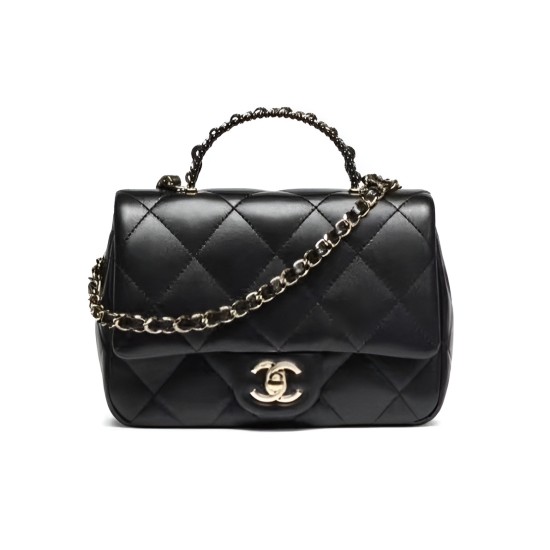 Replica Chanel Mini Flap Bag Black Quilted Lambskin As5367 Uk - 12994 - Buddha Luxury