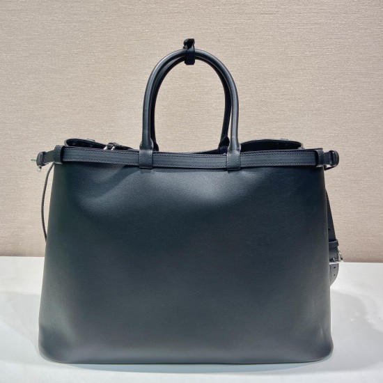 replica BUCKLE LEATHER HANDBAG WITH DOUBLE BELT UK