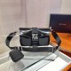 Replica Prada 14273 PFR#8290 Buddha Luxury Replica Pocket Nylon And Brushed Leather Bag In Black Uk - 14273 - Buddha Luxury