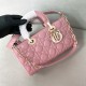 Replica Medium Lady D-Joy Bag Peony Pink Cannage Lambskin Uk - 13216 - Buddha Luxury