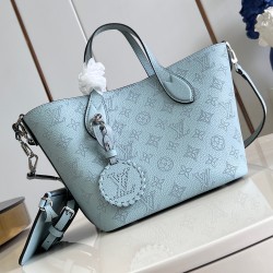 Blossom Pm Handbag Mineral Blue Perforated Mahina Calfskin M24930 Uk Blossom Pm Handbag Mineral Blue Perforated Mahina Calfskin M24930 Uk