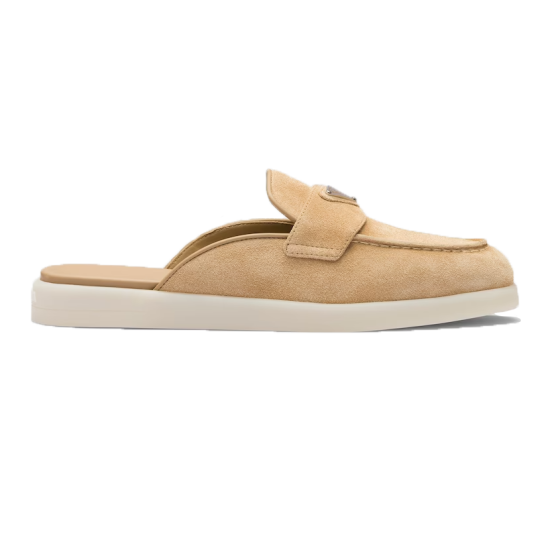 replica SUEDE LEATHER SABOTS ECRU - PD135 UK