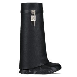 SHARK LOCK BIKER BOOTS IN GRAINED LEATHER - GVC156 UK